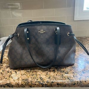 Coach Signature Drawstring Carryall Shoulder Bag